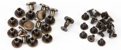 Productafbeelding van Koperen schroefset - 20 stuks - 5mm/6,5mm/8mm - Accessoires voor doe-het-zelf projecten - Metaalbewerking - Antiroestbescherming - Metalen schroeven