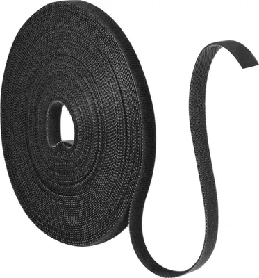 Produktbild von 15m Klett Kabelbinder 10mm Schwarz Doppelseitiges Klettband Organizer