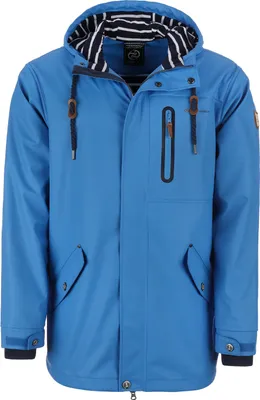 Produktbild von Dry Fashion Herren PolyurethanParka Lübeck - Regenjacke Herren Wasserdicht Winddicht Reißverschluss Outdoor Jacke Männer in Hellblau Größe 3XL