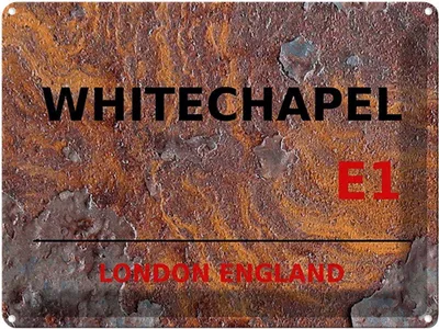 Produktbild von vianmo Blechschild 30x40 cm London England Whitechapel E1