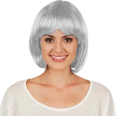 Produktbild von Perücke Kurze Haare Bob - grau