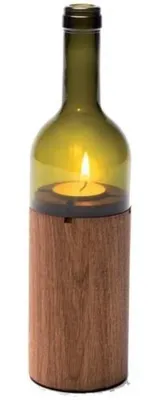 Produktbild von Side by Side Windlicht Weinlicht Eiche Grün