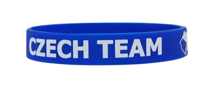 Productafbeelding van Siliconen polsbandje, Tsjechisch team - blauw - voor fans van Tsjechië - 1 stuk