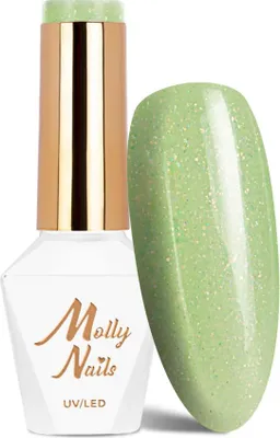 Produktbild von Molly Nails Green Party Glitter Grün HEMA/Di-HEMA-freier Hybrid-Nagellack, 8 g, Nr. 81