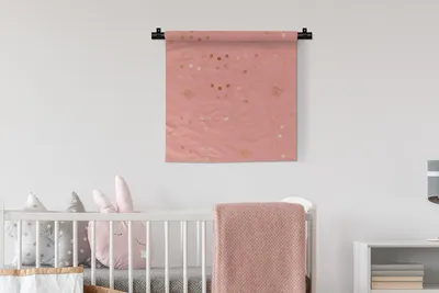 Produktbild von MuchoWow® Wandteppich Wandbehang Blume - Rose - Muster 60x60 cm Tapisserie Dekoration Wandtuch - Dekorationen - Wand Decke