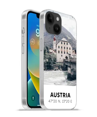 Produktbild von MuchoWow® Handyhülle Schutzhülle Hülle für Apple iPhone 14 - Softcase Österreich - Wasser - Alpen Silikon Softcase Handy Hülle - Mobiltelefonhülle