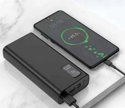 Productafbeelding van Platinet powerbank, 20000mAh, PD, QC, LED, zwart