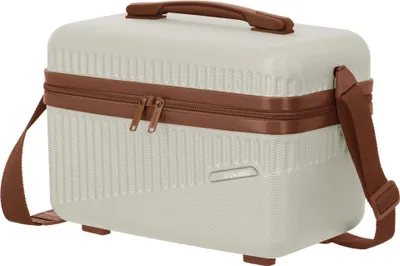Produktbild von Travelite Bali Beautycase Kosmetikkoffer Kulturtasche Bordtasche weiß cognac