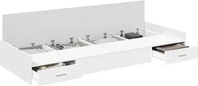 Obrázek produktu pro vidaXL Rám postele s čelem bílý 75 x 190 cm materiál na bázi dřeva