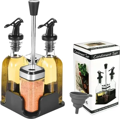 Immagine prodotto di Set di contenitori per spezie in vetro, ermetici, dal design ecologico, opzione A