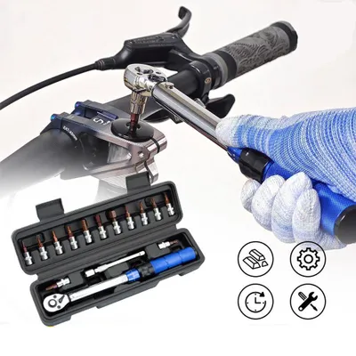 Produktbild von 15 STK Fahrrad-Drehmomentschlüsselset kleiner Drehmomentratschenschlüssel