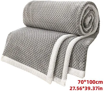 Immagine prodotto di Coperta in maglia isolante termica, termica, 70x100 cm, grigio chiaro