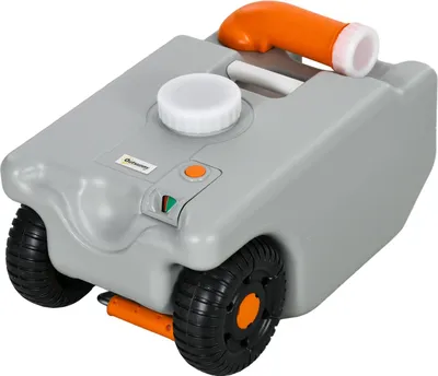 Produktbild von 22 Liter Abwasser Rolltank Tragbarer Abwassertank Rolltank Mit Faltbarem Griff, Wassertank Camping Wasserkanister, Mehrzweckkanister, Grau