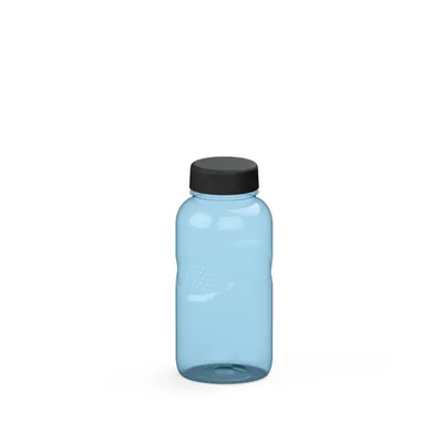 Produktbild von Trinkflasche Carve 'Refresh' 500 ml - BPA frei und auslaufsicher Wasserflasche für Schule, Sport und Freizeit - transparent-blau/schwarz