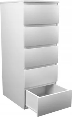 Produktbild von Kommode mit 5 Schubladen Sideboard weiß 111x40cm Wohnzimmer highboard
