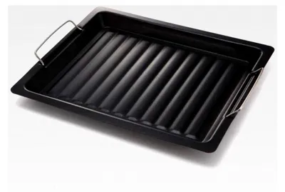 Produktbild von Edelstahl Grillschale mit Emaille, Grillzubehör für Camping und Familie, einfache Reinigung