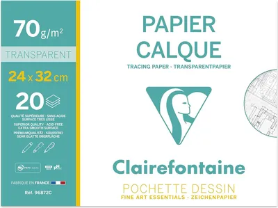 Immagine prodotto di Clairefontaine 96872C Clairefontaine Transparentpapier, 240 x 320 mm