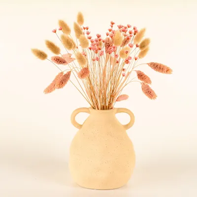 Trockenblumenset, 130 Stiele, 45 cm, Phalaris, Lagurus, Glixia, mehrfarbig