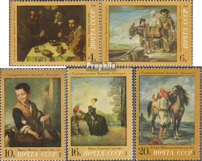 Produktbild von Briefmarken Sowjetunion 1972 Mi 4036-4040 (kompl.Ausg.) postfrisch Gemälde