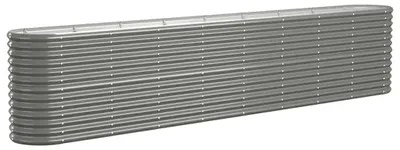 Productafbeelding van vidaXL Verhoogde plantenbak, verzinkt staal, 332x40x68 cm, grijs