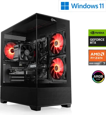 Produktbild von CSL-Computer Gaming PC M12780H AMD Ryzen 7 8700F 5 GHz 32 GB RAM 2000 GB SSD Nvidia GeForce RTX™ 5060 8 GB GDDR7 W