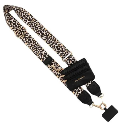 Produktbild von Handykette mit Tasche, Handykette Universal, Verstellbare Handygurt, Leopardmuster