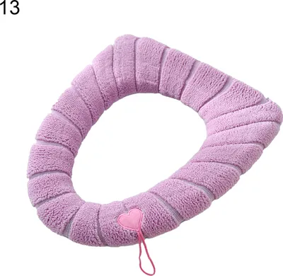 Produktbild von Sitzkissen weiche Textur Warm Stoff einfache Installation Toilette Deckel Cover Badezimmerlieferungen-13