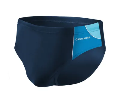 Produktbild von Sesto Senso Herren Badehose Badeslip Schwimmslip Brief Bademode 402, Dunkelblau, 3XL