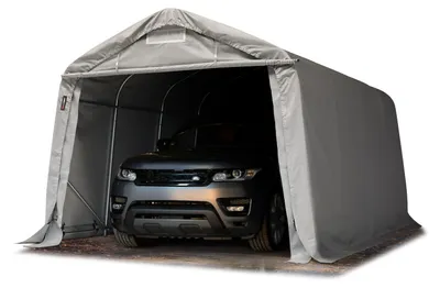 Produktbild von Garagenzelt Carport 3,3 x 4,8 m in grau Unterstand Lagerzelt PVC 800 N Plane, für Betonuntergrund