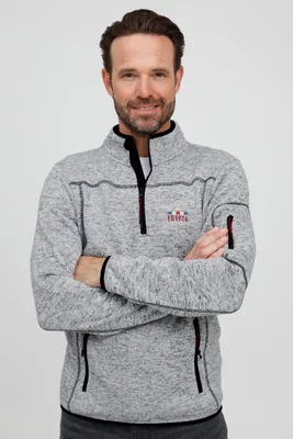 Produktbild von FQ1924 FQBirk Herren Fleecepullover Sweatpullover Troyer mit Stehkragen