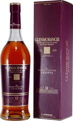 Immagine prodotto di Whisky Glenmorangie Lasanta 12YO Single Malt 700ml in confezione da viaggio