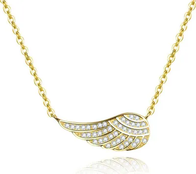 Produktbild von Gold-plated necklace with wing AGS298 / 47-GOLD