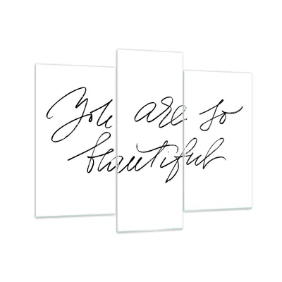 Produktbild von Bilder auf glas - 3 Teile - Du bist so wunderschön - 130x100cm - Glasbilder - Wandbilder - Bilder - zum Aufhängen bereit - Wanddekoration aus Glas - Glas Bilder - Wandbild auf Glas - GCB130x100-4609