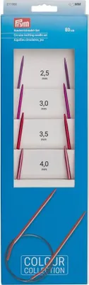 Obrázok produktu pre Kruhové pletacie ihlice, 2,5-4,0 mm, 80 cm, farebné