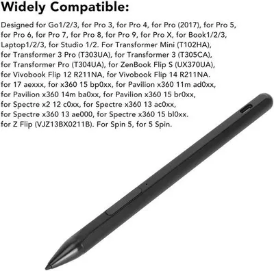 Image de Stylet intelligent avec 4096 niveaux de pression, USB, métal, noir