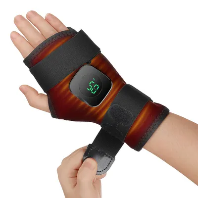 Produktbild von Elektrische Handgelenkbandage mit Wärme, kabelloser Handgelenk Wärmer mit 3 Wärmestufen und 3-Zonen-Heizung, wiederaufladbare Handstütze
