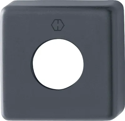 Produktbild von Hoppe Türgriff Rosette eckig - Abdeckrosette 52x52x10mm, Aluminium schwarz matt