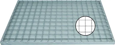 Produktbild von Gleitschutz Gitterrost 99x49x2cm Maschenrost 30/30 Eingangsrost rutschhemmend Normrost verzinkt