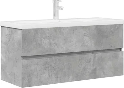 Immagine prodotto di Set Mobili da Bagno 2 pz Grigio Cemento in Legno Multistrato