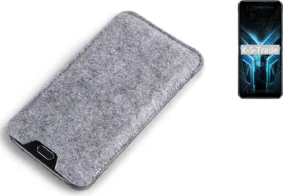 Produktbild von K-S-Trade Filz Handyhülle kompatibel mit Doogee S35 Pro Schutzhülle Filztasche Filz Tasche Case Sleeve Handy Hülle Filzhülle grau