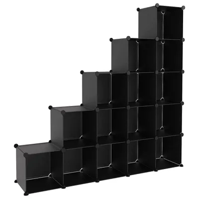 Produktbild von Regalsystem mit 15 Würfeln Schwarz PP