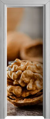 Produktbild von Tür Selbstklebende 70x210 cm Türfolie Türtapete Klebefolie - Nüsse Motive