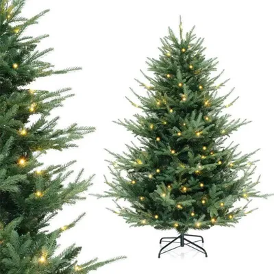 Image de Sapin de Noël artificiel CM25025DE-M avec 240 lumières LED blanc chaud, 180 cm