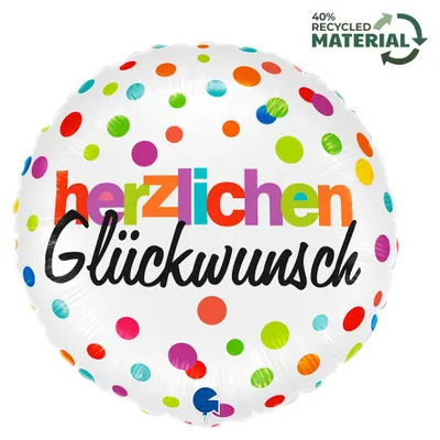 Zdjęcie produktu dla Balon foliowy Herzlichen Glückwunsch 35 cm