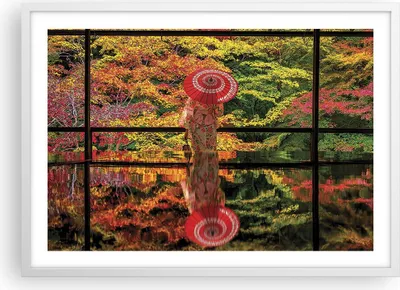 Produktbild von Gerahmtes Poster - Weißer Rahmen - Tubikoin Tempel Die Farben - 70x50 cm - Wand Bild - Wanddeko - Wandbilder - Kunstposter - Wandposter - Bilderrahmen - Bilder - Kunstdruck - P2WAA70x50-4485