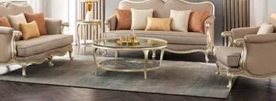 Immagine prodotto di Luxus Couchtisch Runder Tisch Hotel Möbel Einrichtung Wohnzimmer Tische Gold
