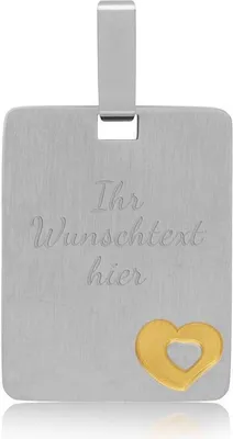 Produktbild von Herz-Anhänger Edelstahl bicolor P5178