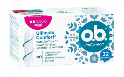 Zdjęcie produktu dla O.B. Tampony Pro Comfort Mini, 32 sztuki