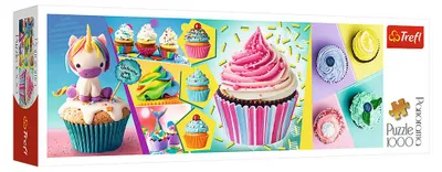 Produktbild von TREFL Panoramapuzzle Farbige Kuchen 1000 Teile