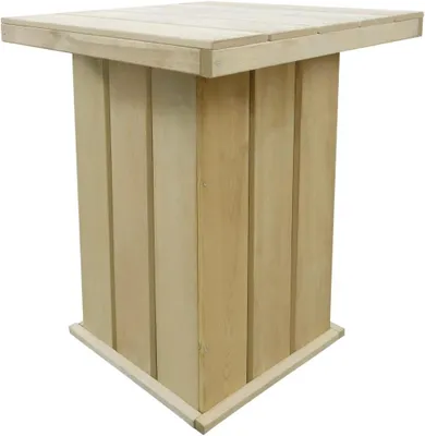 Produktbild von Klappbarer Bartisch aus imprägniertem Kiefernholz, 75x75x110 cm, wetterfest für Garten, Terrasse und Balkon, platzsparend als Beistell-, Ess- oder Bistrotisch